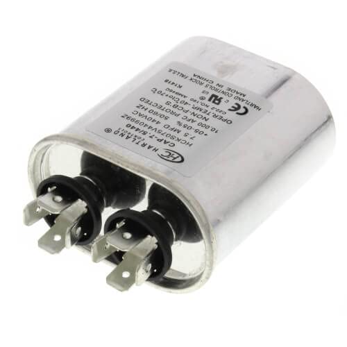 Oval Run Capacitor 7.5 MFD, 370 or 440 VAC for Fan Motor Blower Condenser in Air Handler Straight Cool - Heat Pump Air Conditioner - Furnace - Pool Pump - by The HVAC Genius