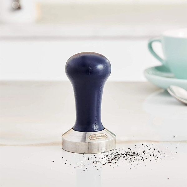 Load image into Gallery viewer, De&#39;Longhi DLSC058 Coffee Tamper, Stainless Steel Base with Natural Wood Handle, 51mm Diameter
