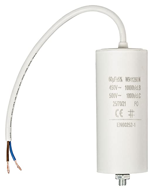 Load image into Gallery viewer, Washing Machine Motor Capacitor Dimensions: 50 x 119 mm Wired 250mm Cable
