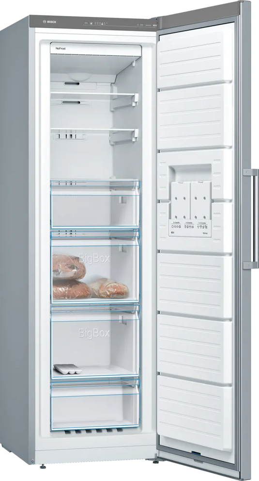 Bosch Series 4 Freestanding Freezer GSN36VL3PG 186 x 60 cm Stainless Steel Look