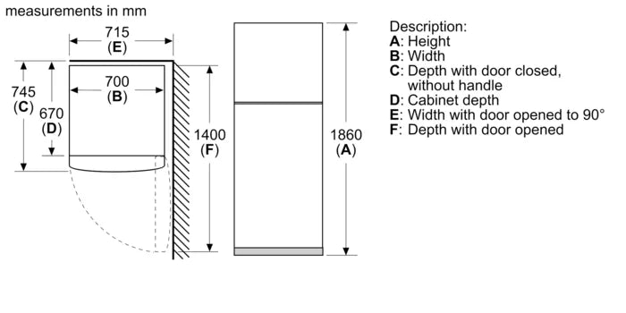 Load image into Gallery viewer, Bosch Series 4 Freestanding Fridge-freezer KDN55NL20M With Freezer at Top 186 x 70 cm
