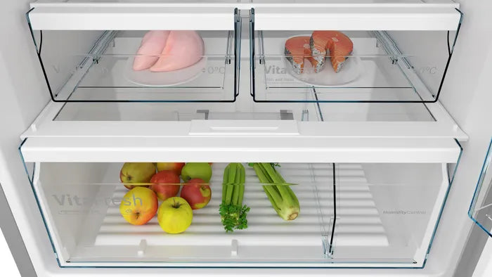 Load image into Gallery viewer, Bosch Series 4 Freestanding Fridge-freezer KDN76XI30M With Freezer at Top 186 x 75 cm
