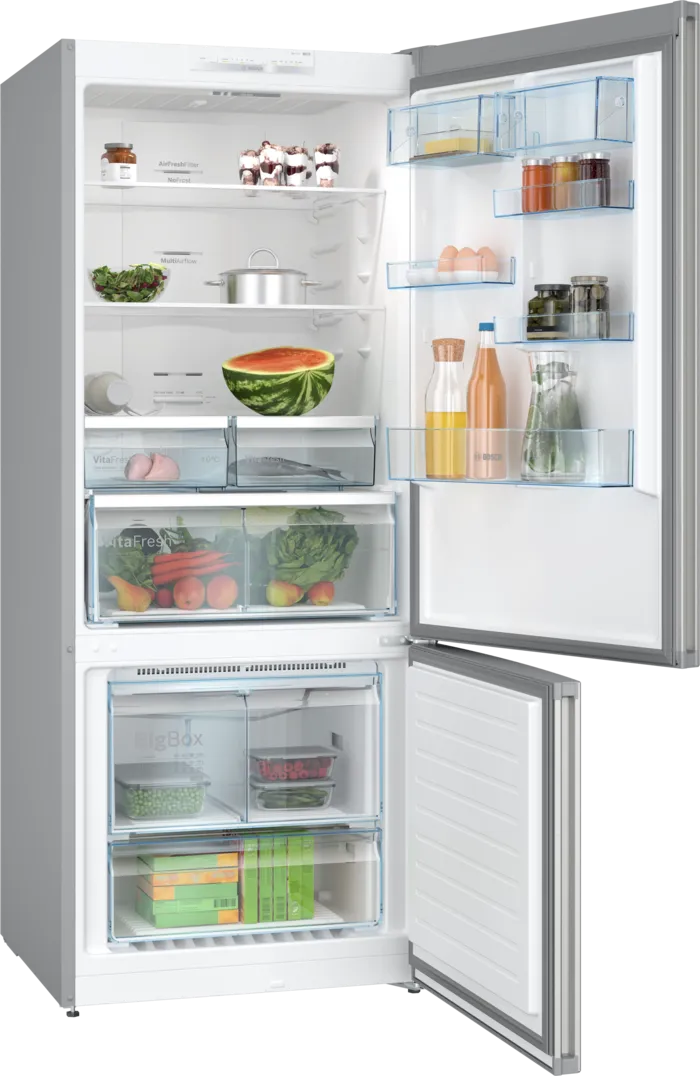 Load image into Gallery viewer, Bosch Series 4 Freestanding Fridge-freezer KGN76VI31M With Freezer at Bottom 186 x 75 cm
