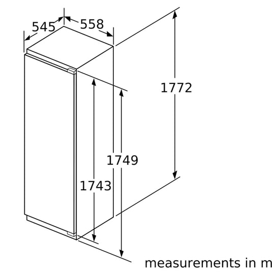 Bosch Series 6 Built-in Fridge KIR81AF30M 177.5 x 56 cm Flat Hinge