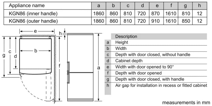 Load image into Gallery viewer, Bosch Series 6 Fridge freezer | KDN86AI31M With Bottom Freezer
