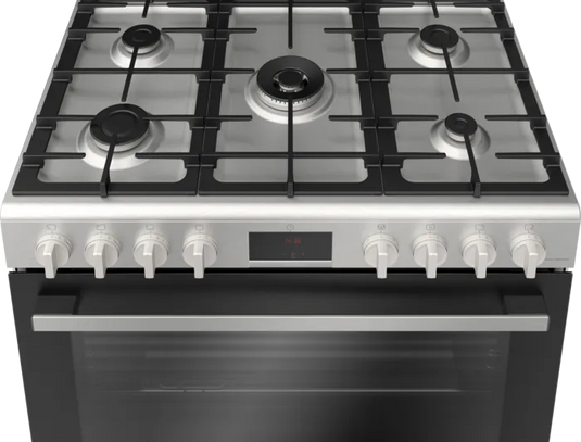 Bosch Series 6 Gas Range Cooker HGW3ASQ50M Stainless Steel