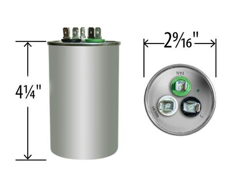 Load image into Gallery viewer, Capacitor Alum Round 40-5µF for Heat Pump Air Conditioner
