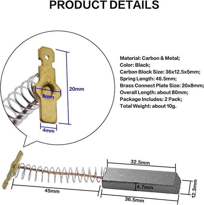 Load image into Gallery viewer, Carbon for Electric Washing Machine Motor Power Tool Part 2 Pack
