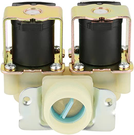 Load image into Gallery viewer, DN20 G3/4 DC 12V Dual Head Water Inlet Solenoid Valve for Washing Machine Normally Closed
