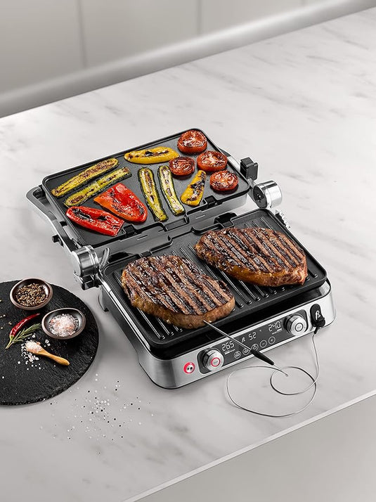 De’Longhi MultiGrill 1100 Electric Grill with Special App Model CGH1112DP 2200 W Silver Color