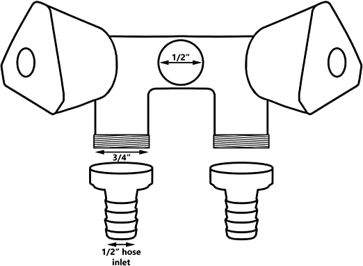 Load image into Gallery viewer, Double Connecting Valve Washing Machines Dishwasher with Additional Inlet
