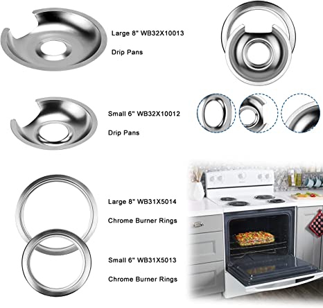 Drip Pans 2 2 Small 6 for Electric Stove Burner''