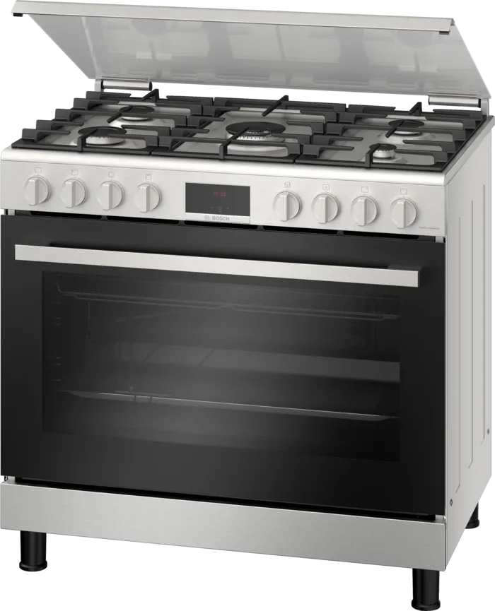 Load image into Gallery viewer, Bosch Series 6 Gas Range Cooker HGW3ASQ50M Stainless Steel
