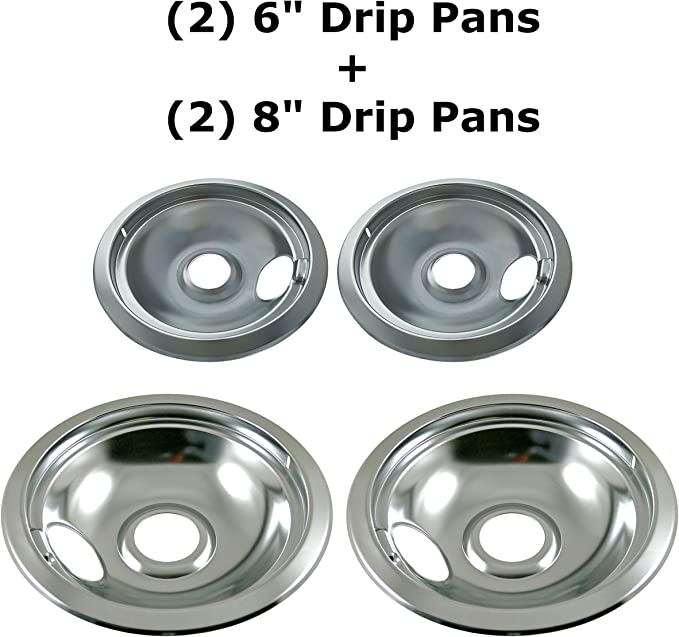 Load image into Gallery viewer, Electric Stove Kitchen Basics Replacement Chrome Drip Pans for Frigidaire
