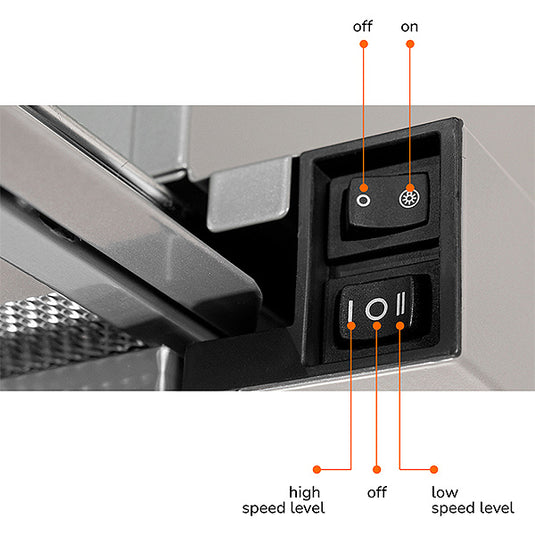 MILLEN  MBKHS 6001 IX 60 cm Slide-Out Range Hood – 3 Years Warranty