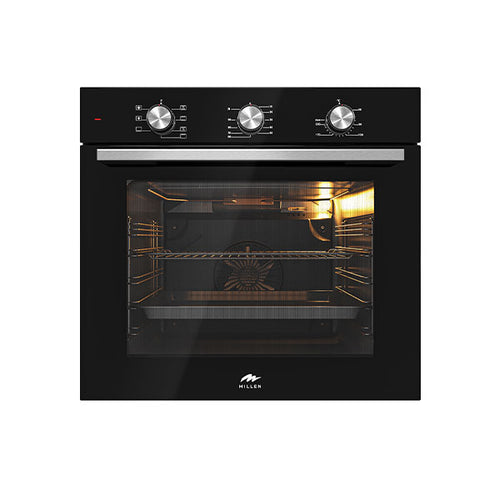 Millen 60cm Built-in Electric Oven MEO 6001 BL 7 Cooking Modes 2352W, 3 Year Warranty