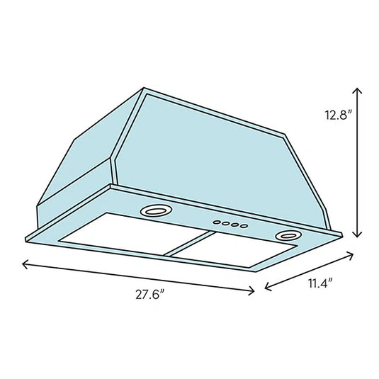 Millen 70cm Built-in Range Hood MBKHG 902 BL 230W, 3 Year Warranty