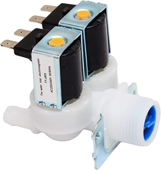 Load image into Gallery viewer, Royal Apex Washing Machine Dishwasher Single Port Solenoid Valve with 3:4 Inch Thread Inlet 220:240V, Serves To Pass Water Into The Powder Receptacle Of The Washing Machine (2WAY - TY-J805)
