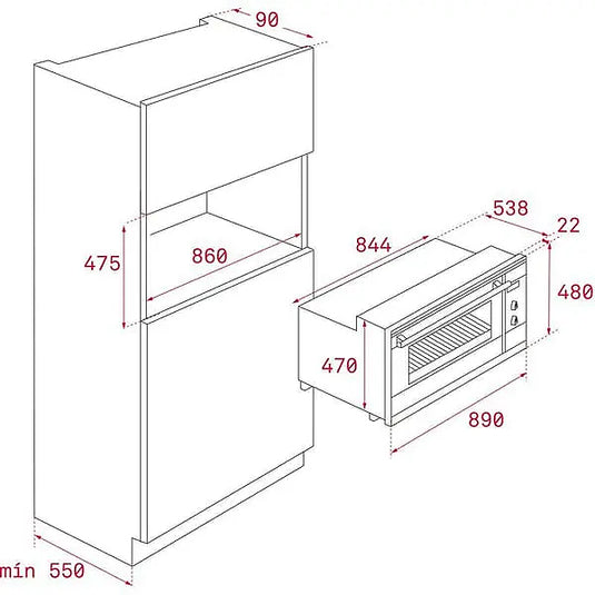 TEKA HSF 900 Multifunction Oven with HydroClean Cleaning System in 90 cm