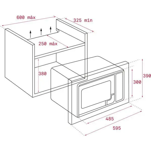 Load image into Gallery viewer, TEKA MB 620 BI 20L Built-in Mechanical Microwave
