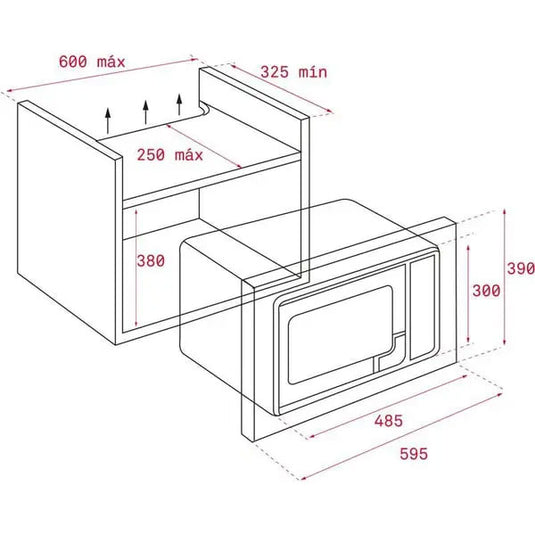 TEKA MB 620 BI 20L Built-in Mechanical Microwave