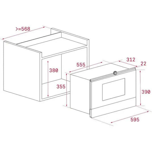 TEKA ML 8220 BIS L LB Built-in Microwave with Ceramic Base of 22 liters Urban Colors