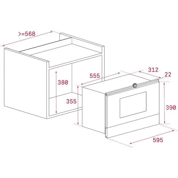 Load image into Gallery viewer, TEKA MS 622 BI L Built-in Mechanical Microwave with ceramic base
