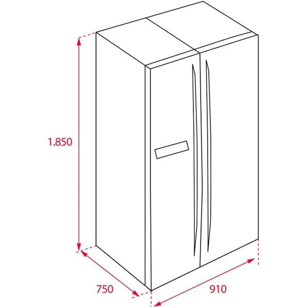 Load image into Gallery viewer, TEKA Side By Side Refrigerator  RMF 75920 SS ME  Fridge Freezer
