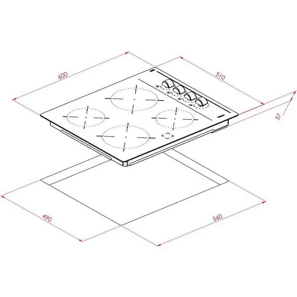 Load image into Gallery viewer, TEKA TBC 64000 XFL Vitroceramic hob with 4 zones in 60 cm
