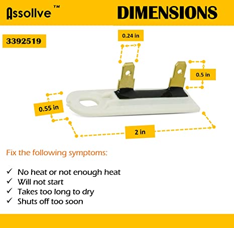 Load image into Gallery viewer, Toolsco Reliable 3977393 Thermal Fuse 3977767 Dryer Thermostat 3387134 Dryer Cycling Thermostat 3392519 Dryer
