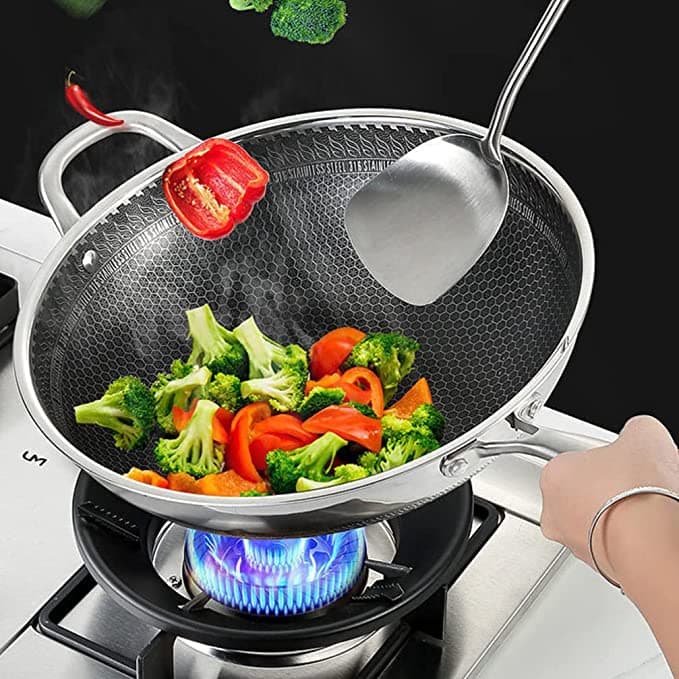 Load image into Gallery viewer, Wok Stove Ring Support Holder: Kitchen Cooktop Range Pan Holder
