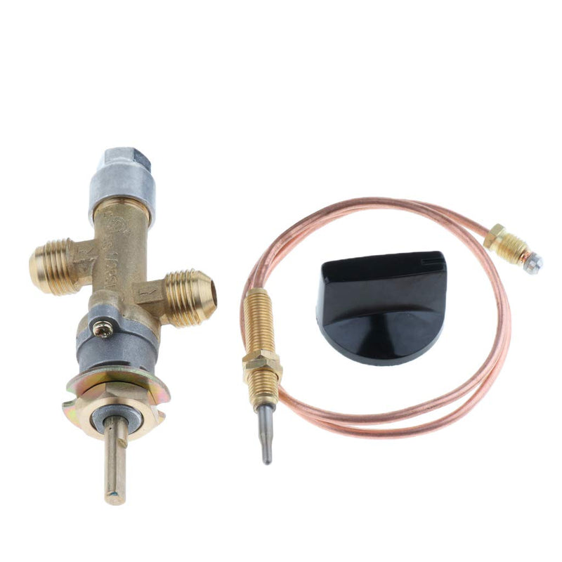 Load image into Gallery viewer, perfk Gas Main Control Valve With Thermocouple &amp; Knob, Suitable for Grill, Fire Pit, Fireplace, Furnace &amp; Heater
