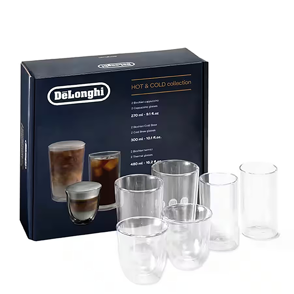 Load image into Gallery viewer, De&#39;Longhi DLSC302 Fancy Collection Espresso, Cappuccino, and Latte Macchiato Glass
