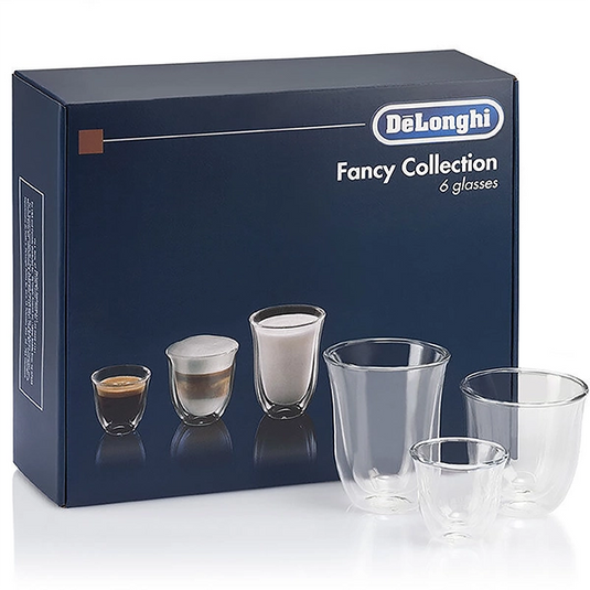 De'Longhi DLSC302 Fancy Collection Espresso, Cappuccino, and Latte Macchiato Glass