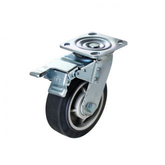 Load image into Gallery viewer, swivel plate-mount caster with brake W-6PSB 6
