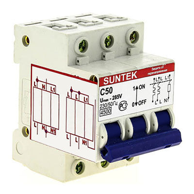 Loss of neutral protection SUNTEK 50A